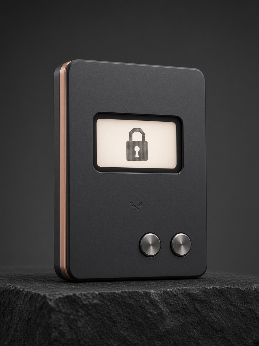 MaxClawOS Wallet standing on a dark stone plinth